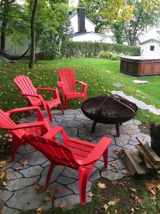 Om Chalet 1 Avec Spa Face Au Fleuve Saint-Jean エクステリア 写真