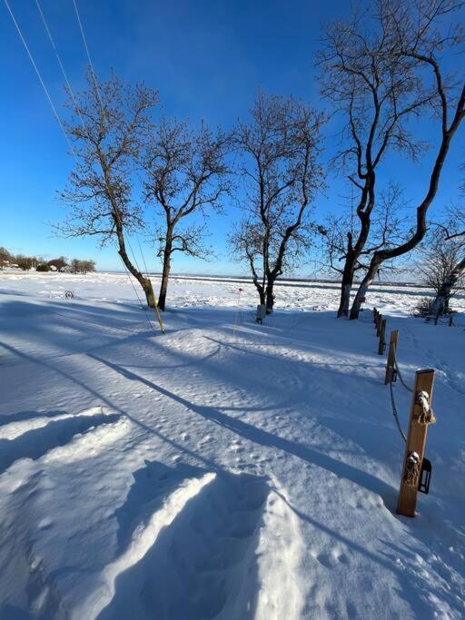 Om Chalet 1 Avec Spa Face Au Fleuve Saint-Jean エクステリア 写真